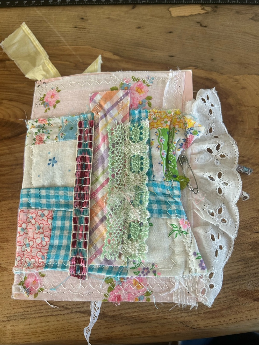Handmade Cottagecore Fabric Junk Journal Vintage Botanical Shabby Chic Notebook